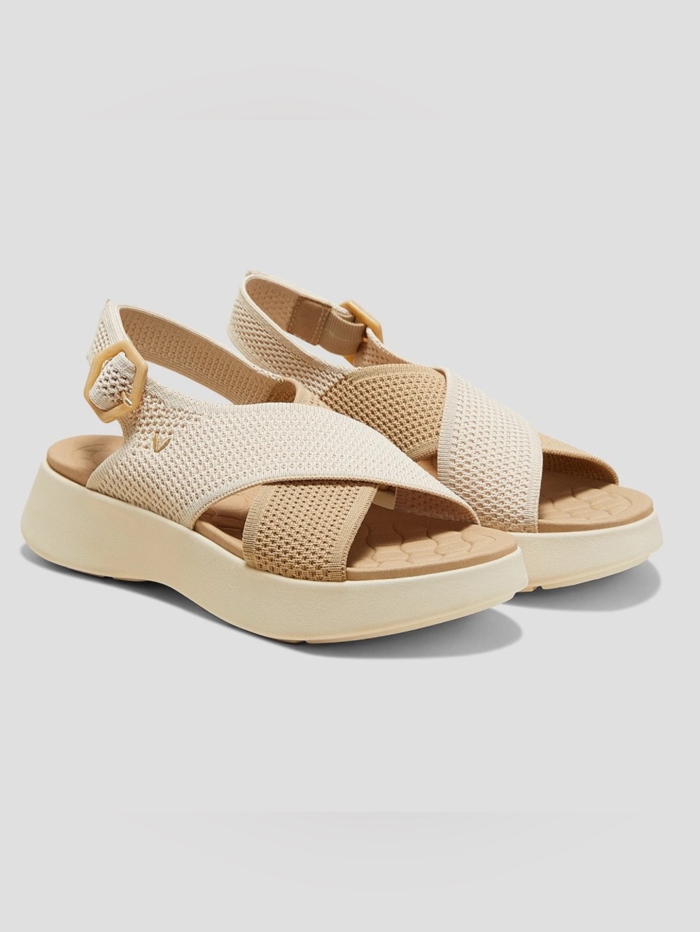 Vivaia Kara Adaptall Sandals Size 8.5 (39.5) Cream Nude Beige Walking Comfort - Picture 9 of 11